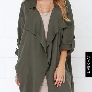 Lucky break olive oversized jacket